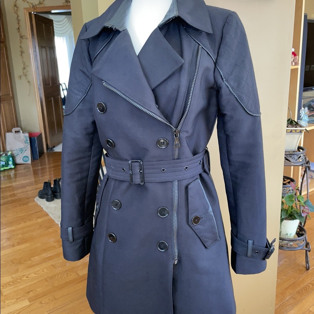 Sam Edelman black trench coat S Small